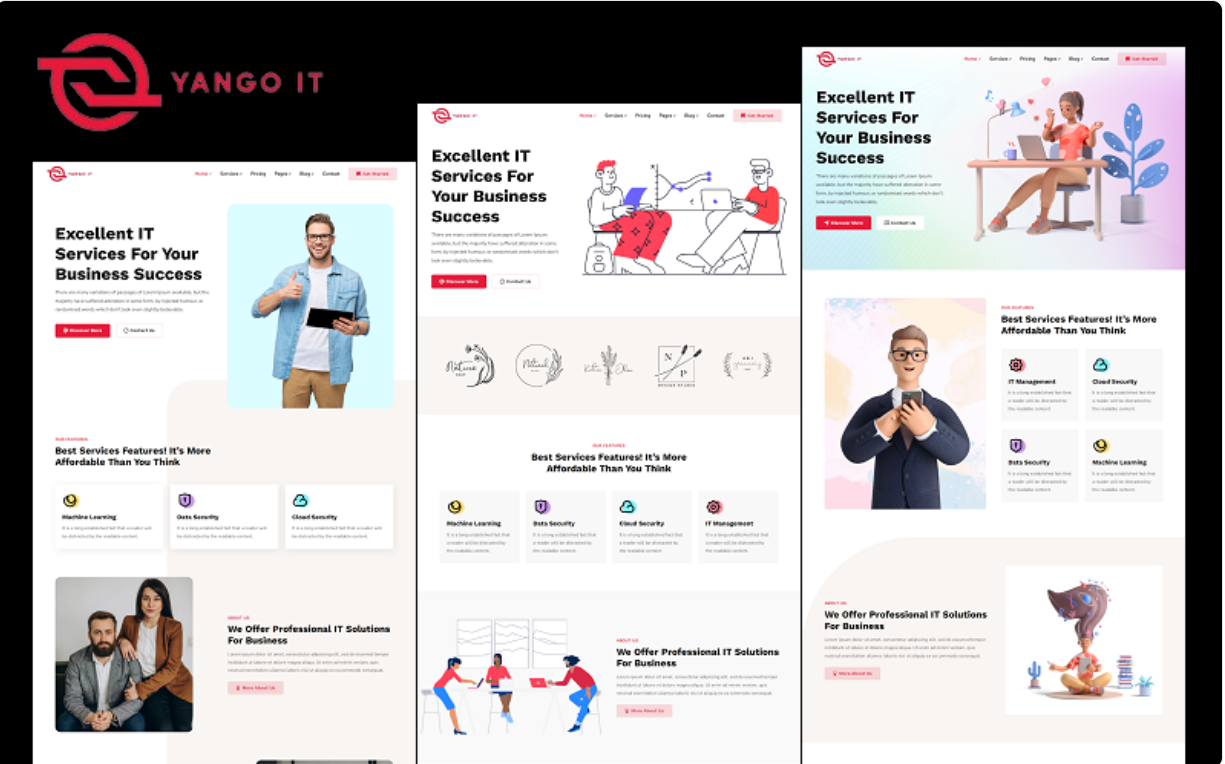 Yango - Technology IT Solutions, Software, Services Provider Company and Business WordPress Theme