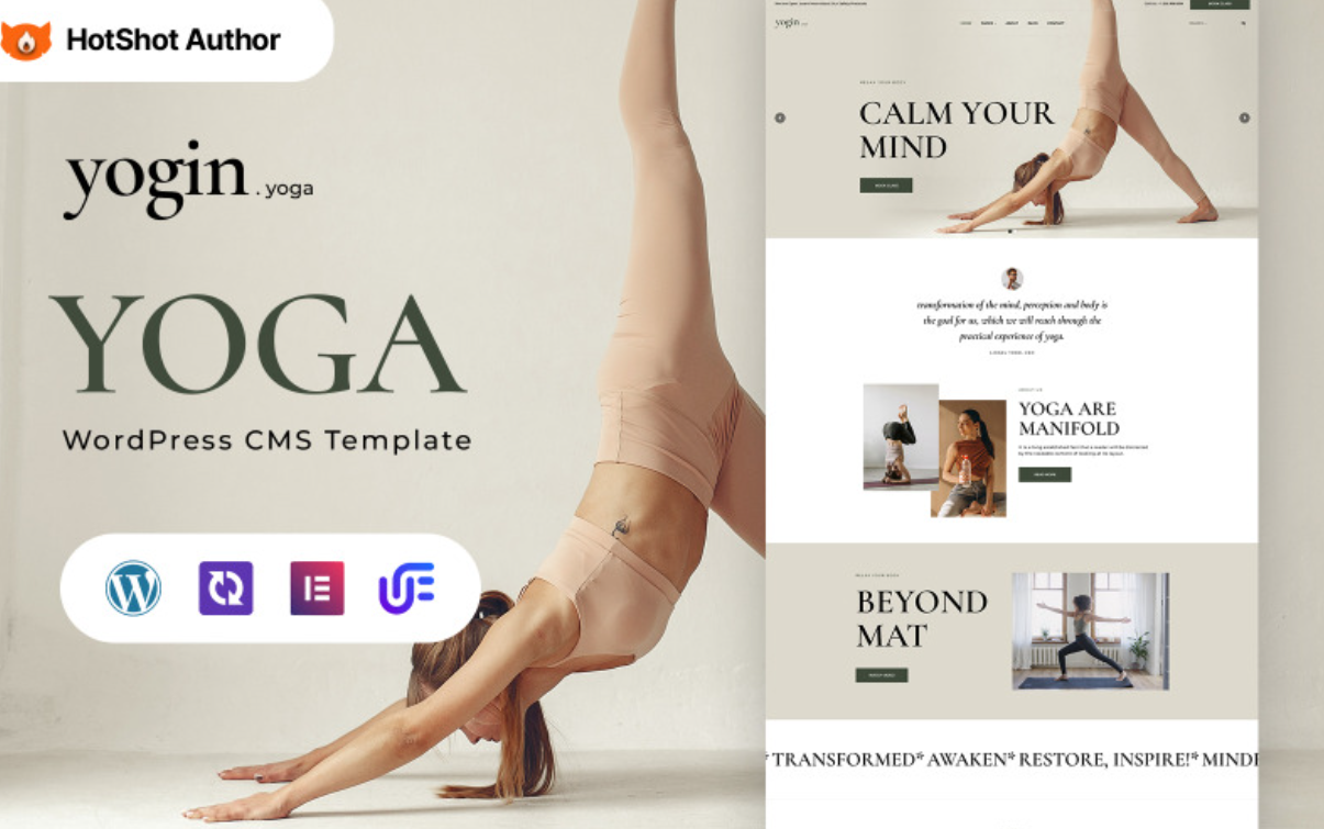 Yogin - Yoga And Exercise WordPress Elementor Theme WordPress Theme