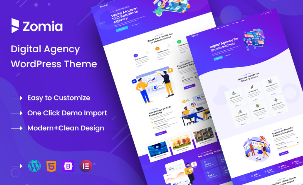 Zomia - Digital Agency Responsive WordPress Theme