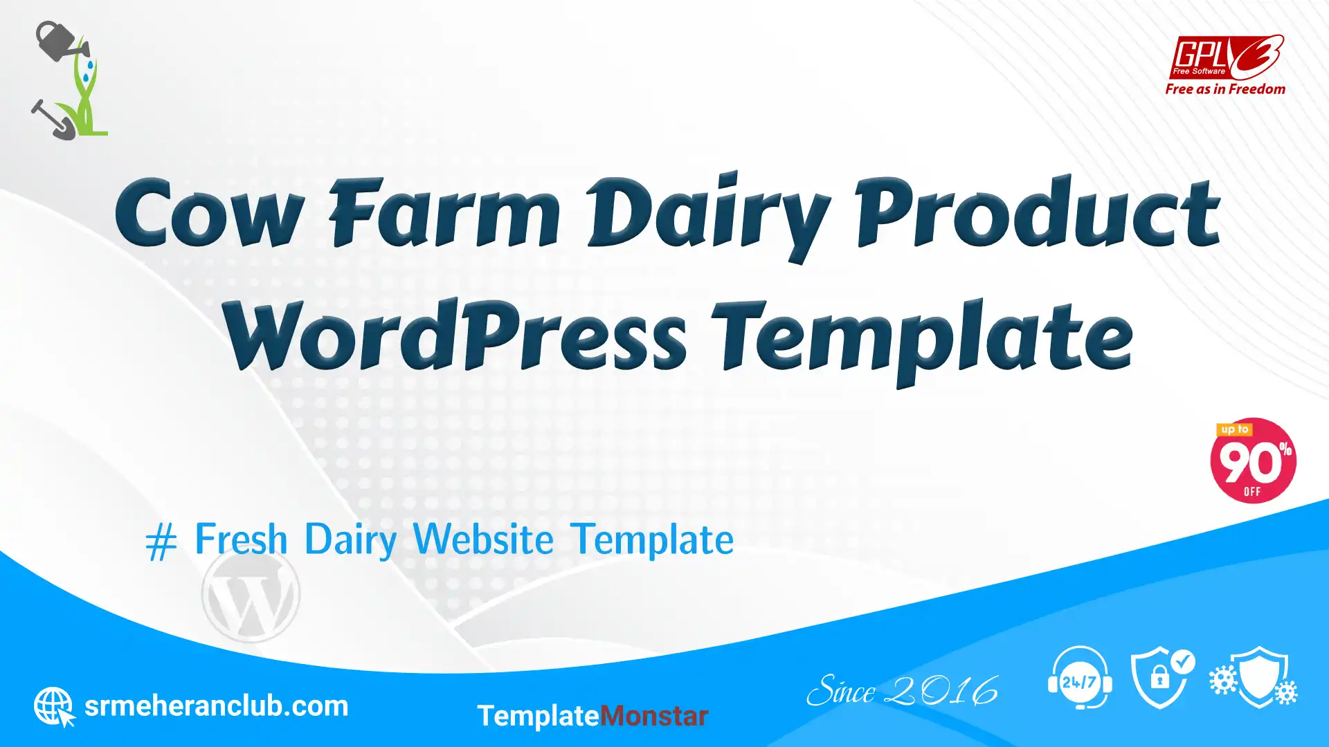 Cow Farm Dairy Product WordPress Template — Template by Templatemonster