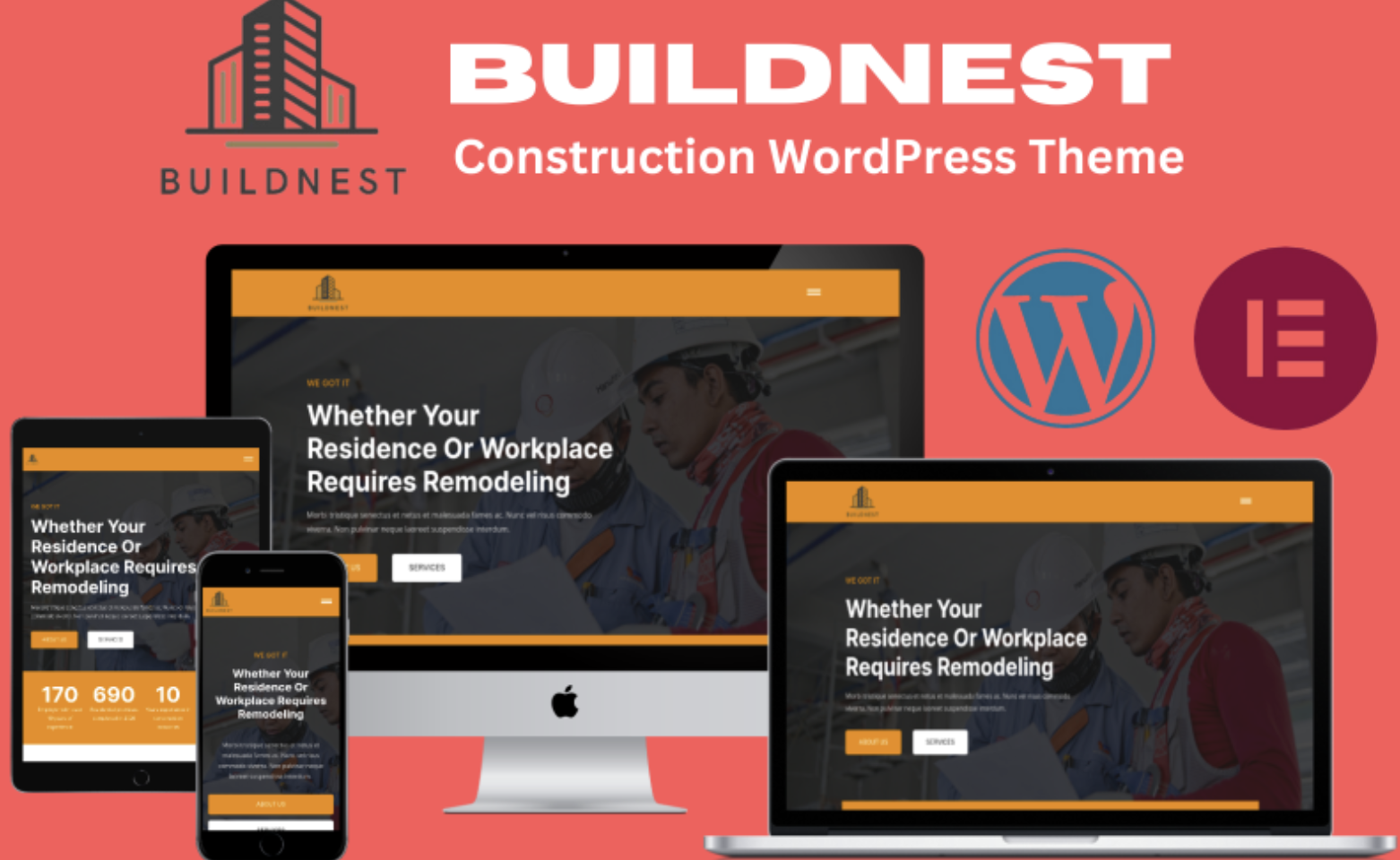 BuildNest - Construction Elementor WordPress Theme