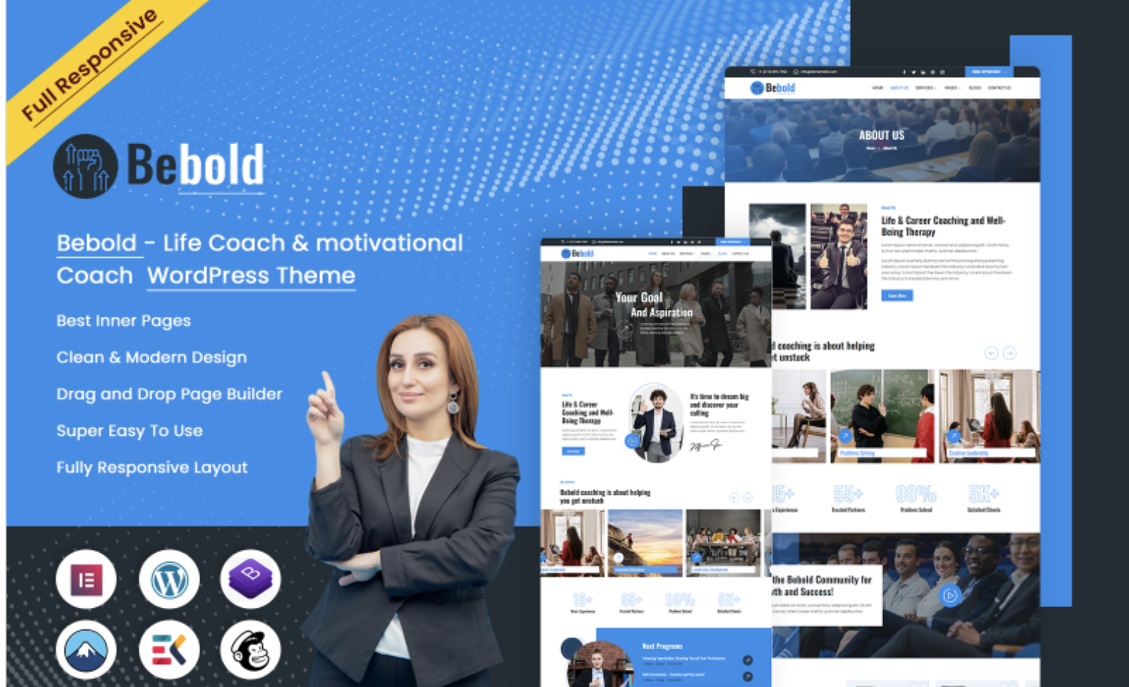 Bebold - Life Coach & motivational Coach Wordpress Theme WordPress Theme