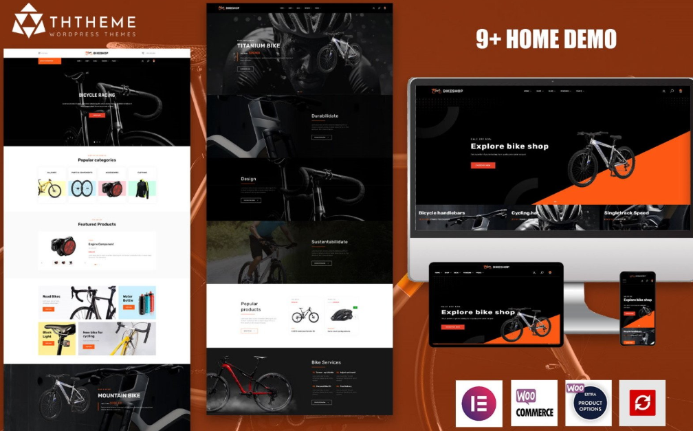BikeShop – Sport Bicycle & Motorbike Shop Elementor WordPress Theme