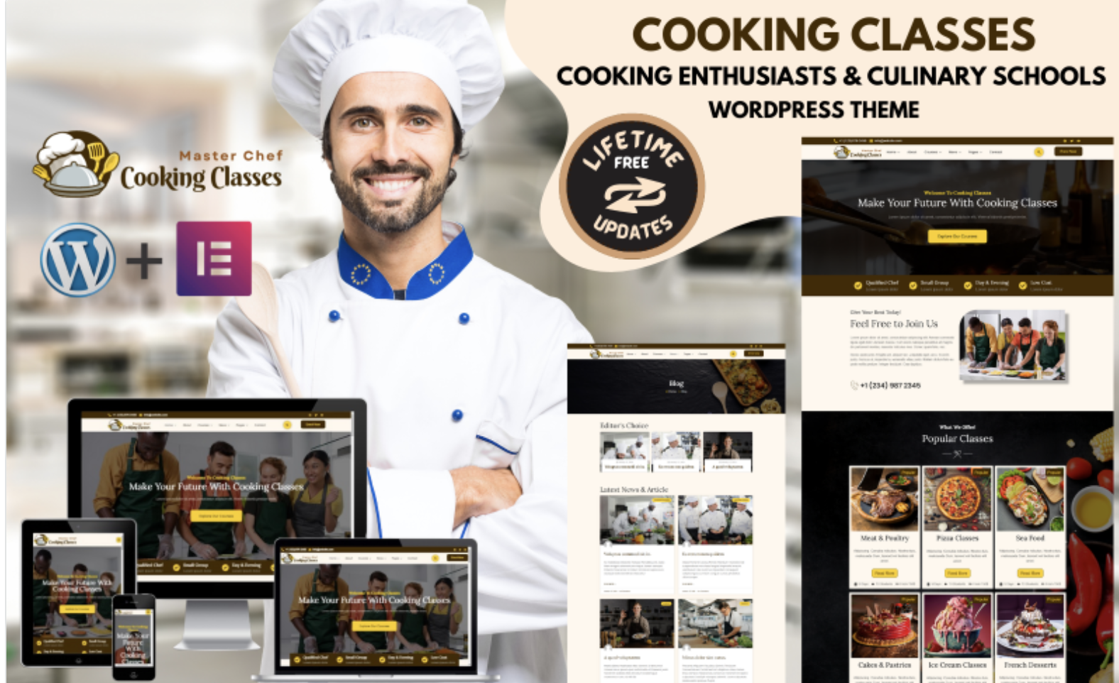 Cooking Classes - Cooking School, Cooking Enthusiasts & culinary Classes WordPress Theme