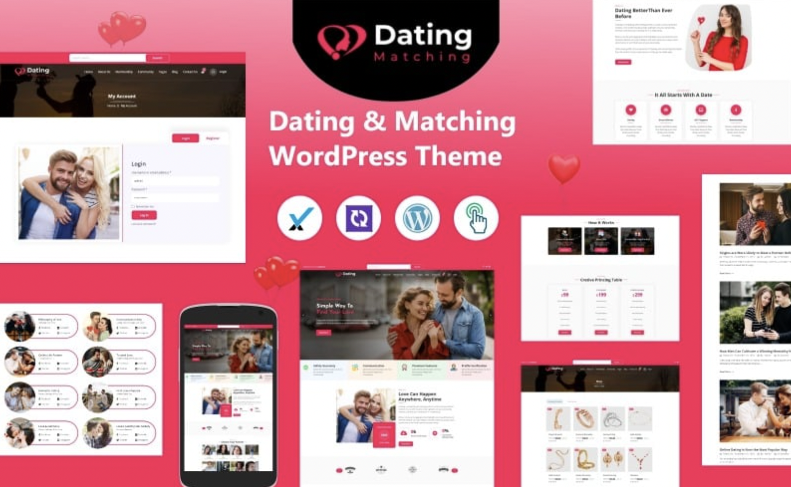 Online Dating and Community WordPress Theme