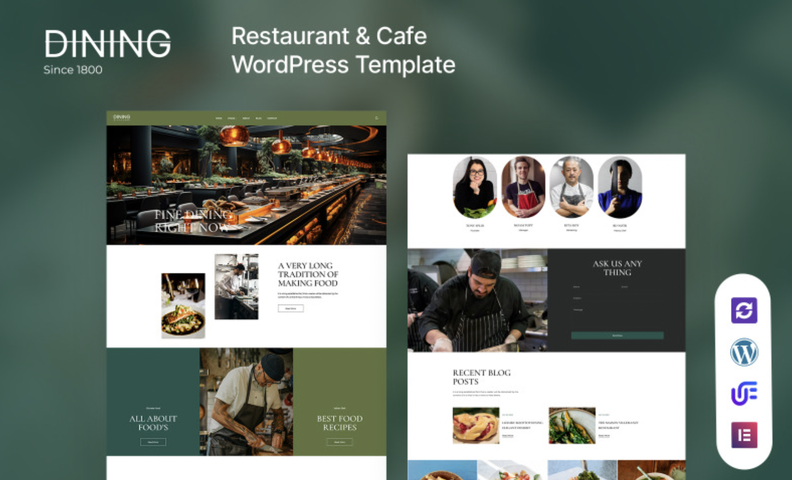 Dining - Restaurant Or Cafe Elementor WordPress Theme
