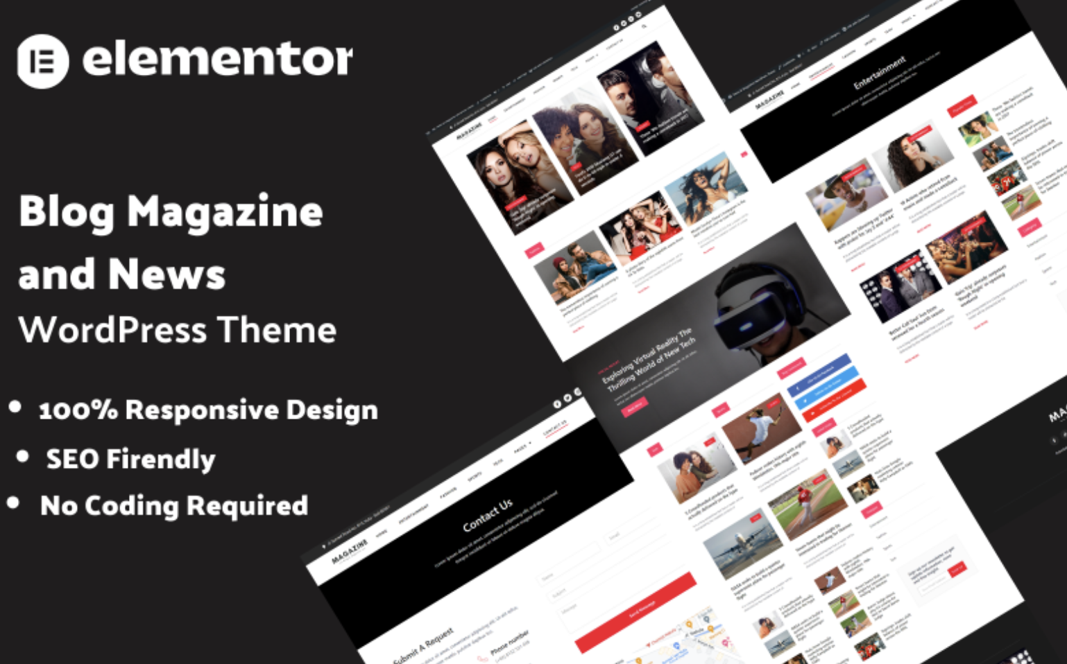 Elementor Blog Magazine and News Wordpress Theme WordPress Theme