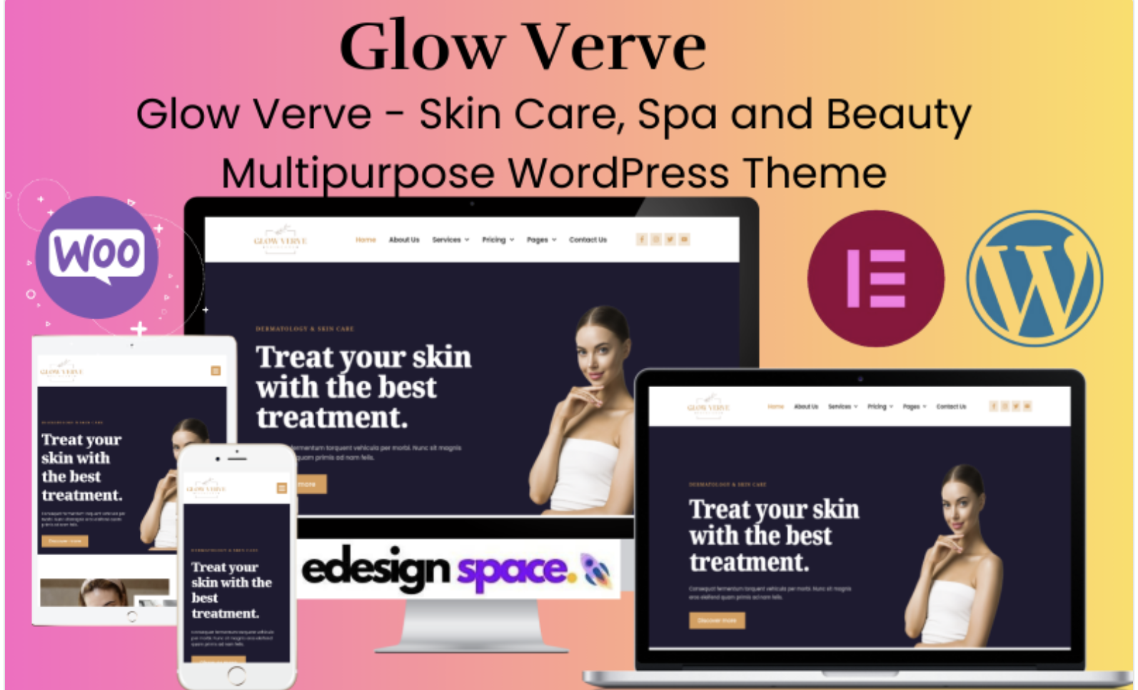 Glow Verve - Skin Care, Spa and Beauty Multipurpose WordPress Theme