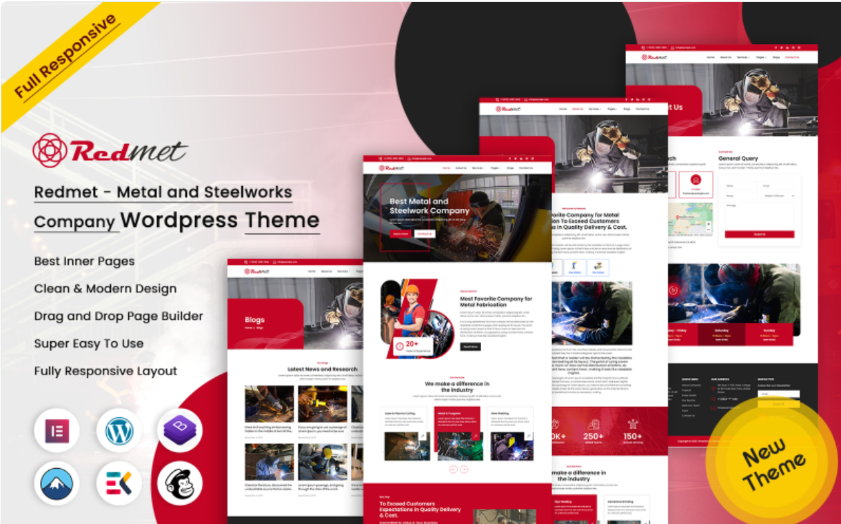 Redmet - Metal and Steelworks Company WordPress Theme