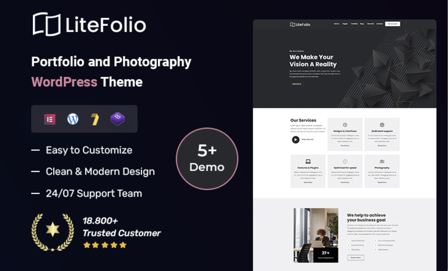 Litefolio - Portfolio and Photography WordPress Theme