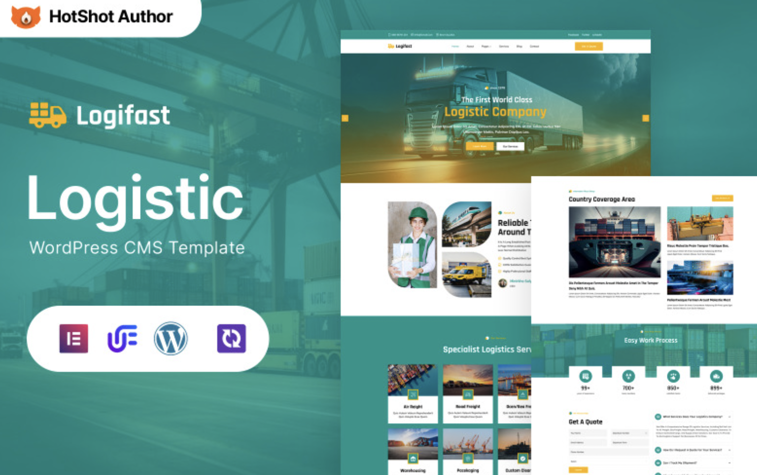 Logifast - Transportation & Logistics WordPress Elementor Theme WordPress Theme