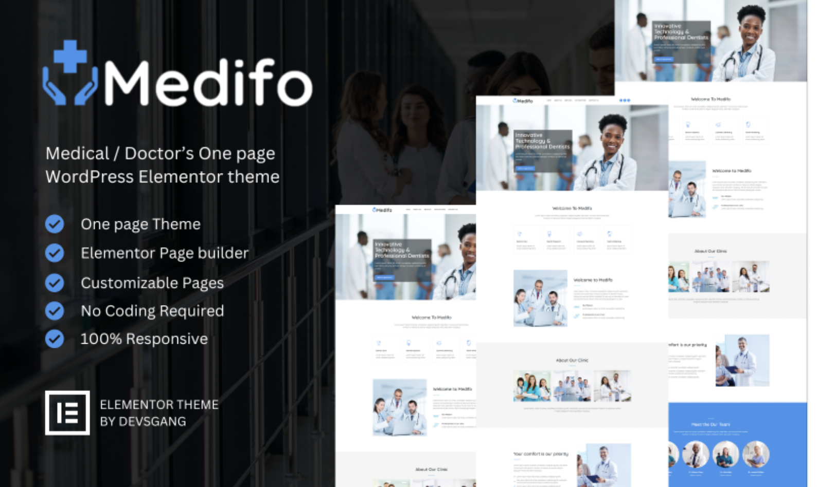 Medifo - A Medical landing page WordPress Elementor Theme WordPress Theme