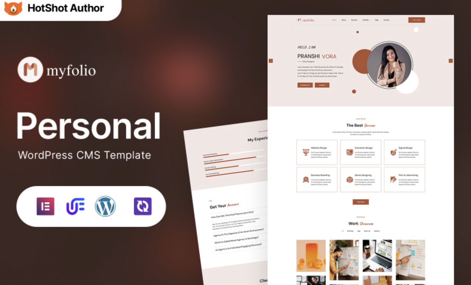 Myfolio - Designer Portfolio WordPress Elementor Theme WordPress Theme