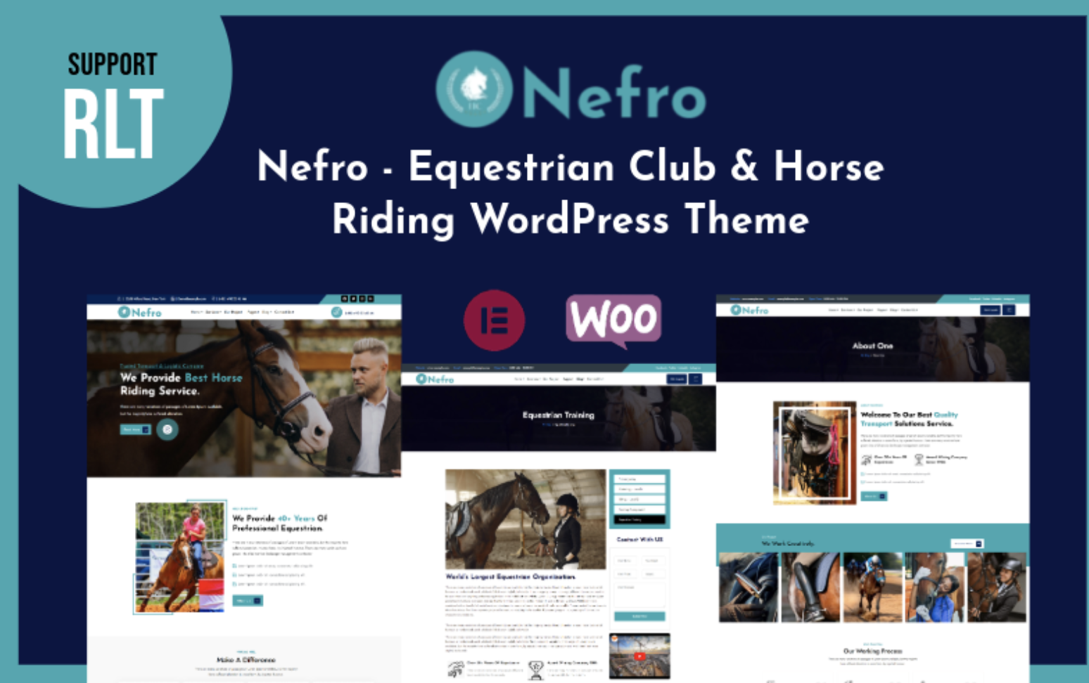Nefro - Equestrian Club & Horse Riding WordPress Theme