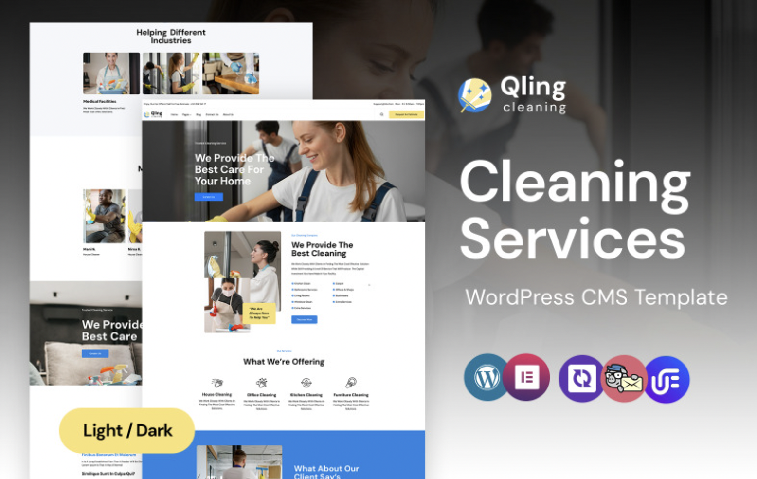 Qling - Cleaning Services WordPress Elementor Theme WordPress Theme