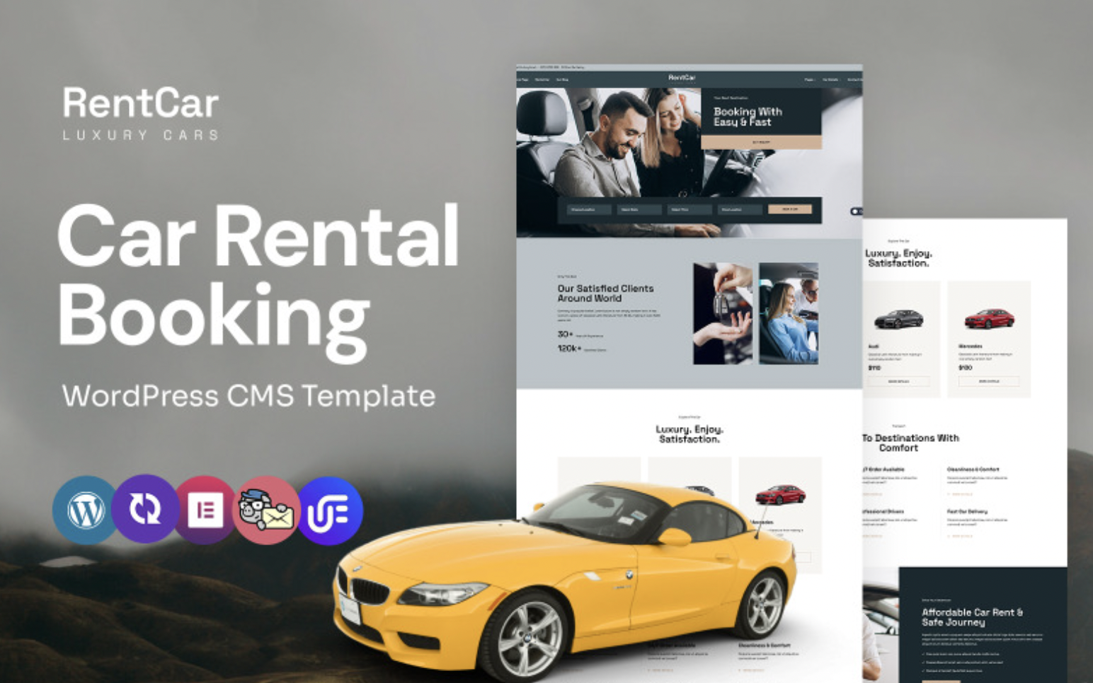 RentCar - Car Rentals Multipurpose WordPress Elementor Theme WordPress Theme