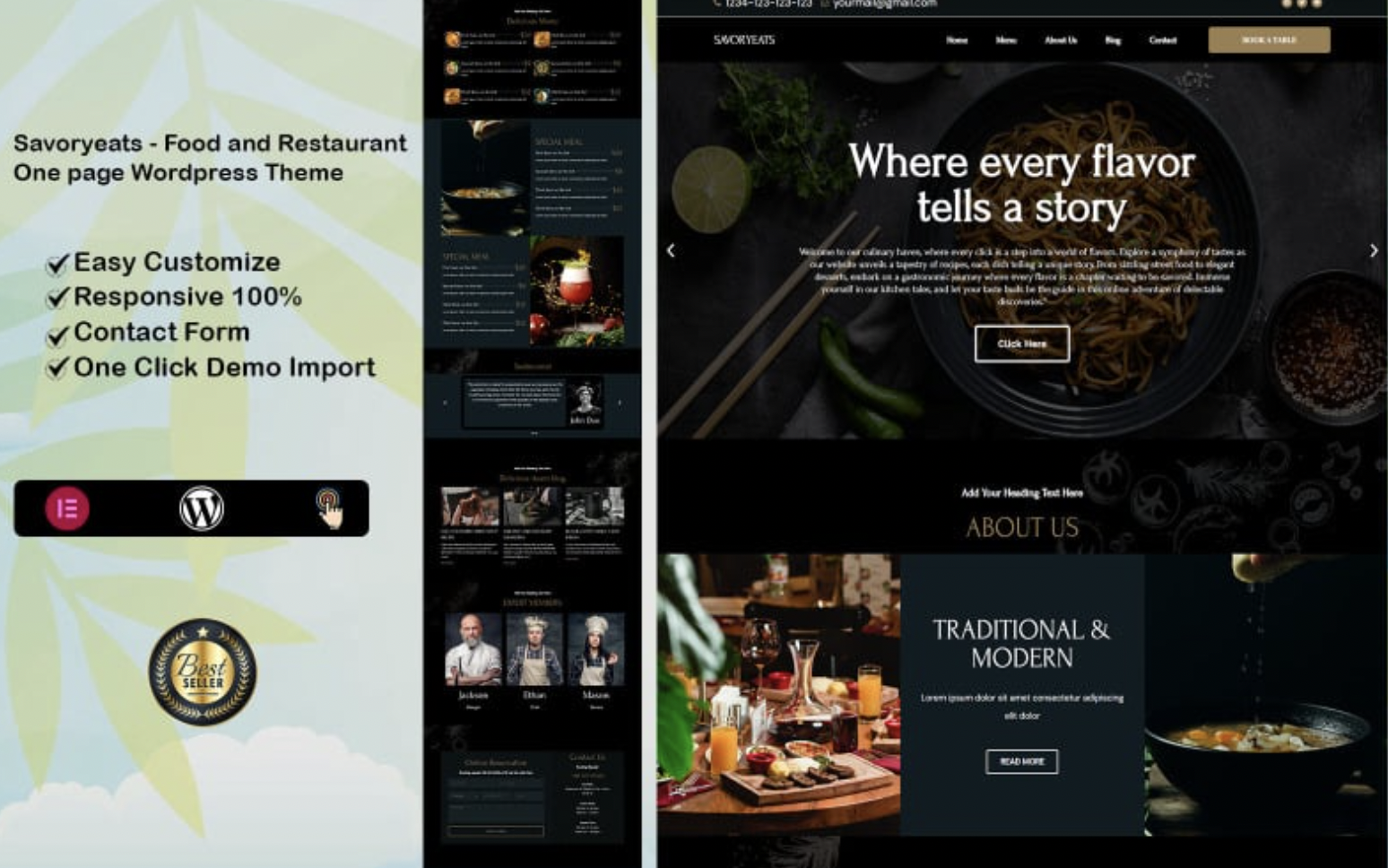 Savoryeats - Food and Restaurant WordPress Theme