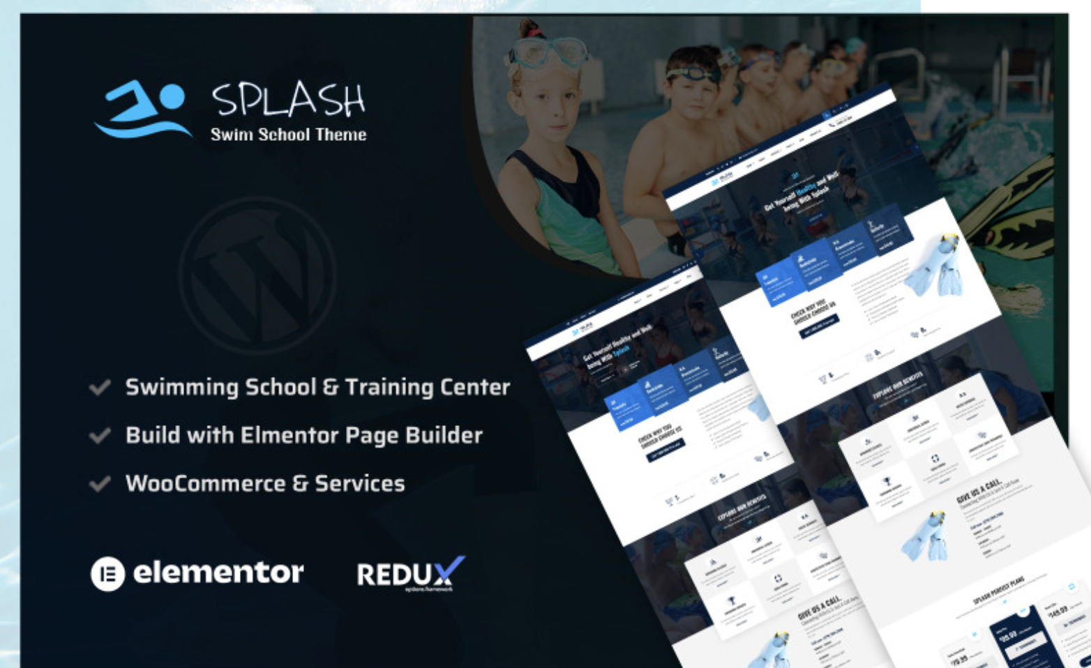 Splash - Swimming School WordPress Theme