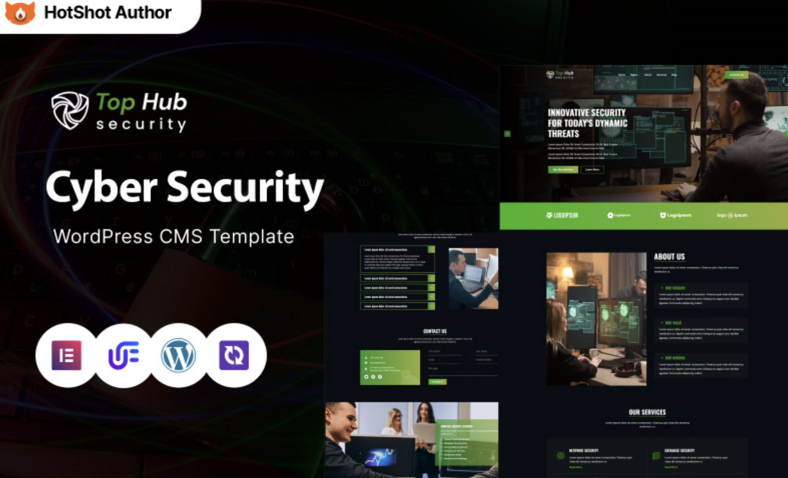 Top Hub - Cyber Security WordPress Elementor Theme WordPress Theme