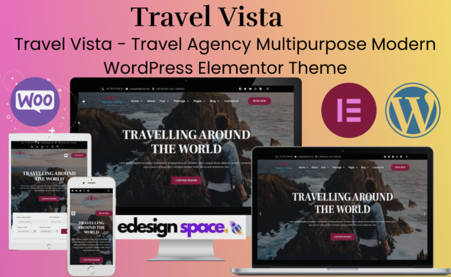 Travel Vista - Travel Agency Multipurpose Modern WordPress Elementor Theme WordPress Theme