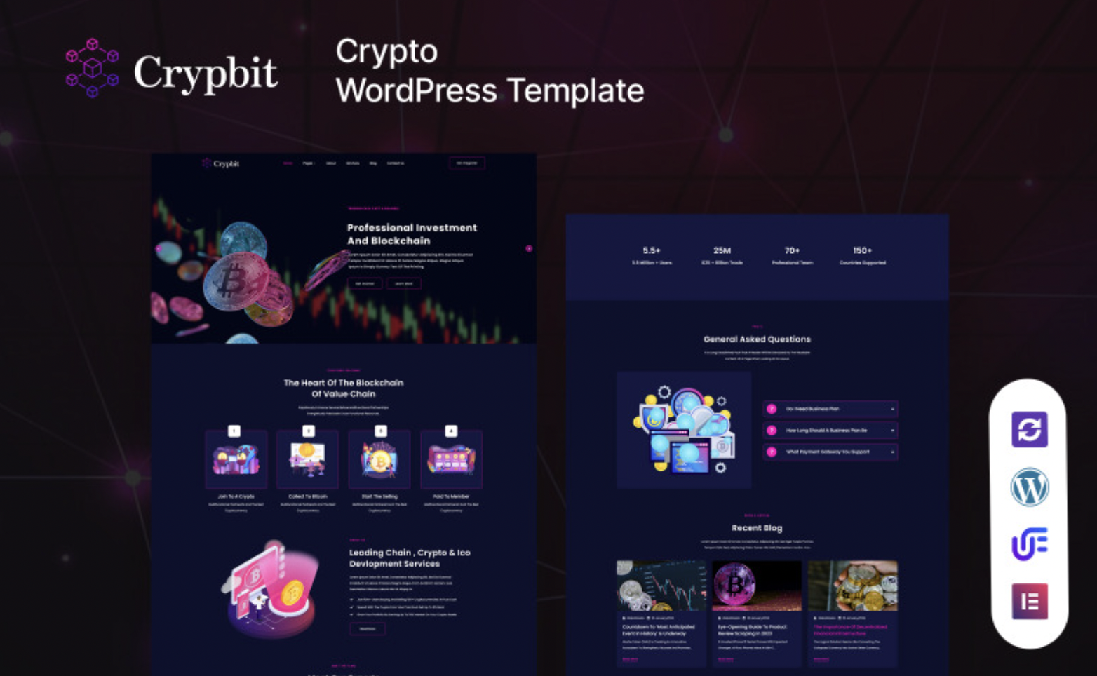 Crypbit - Bitcoin And Cryptocurrency WordPress Theme