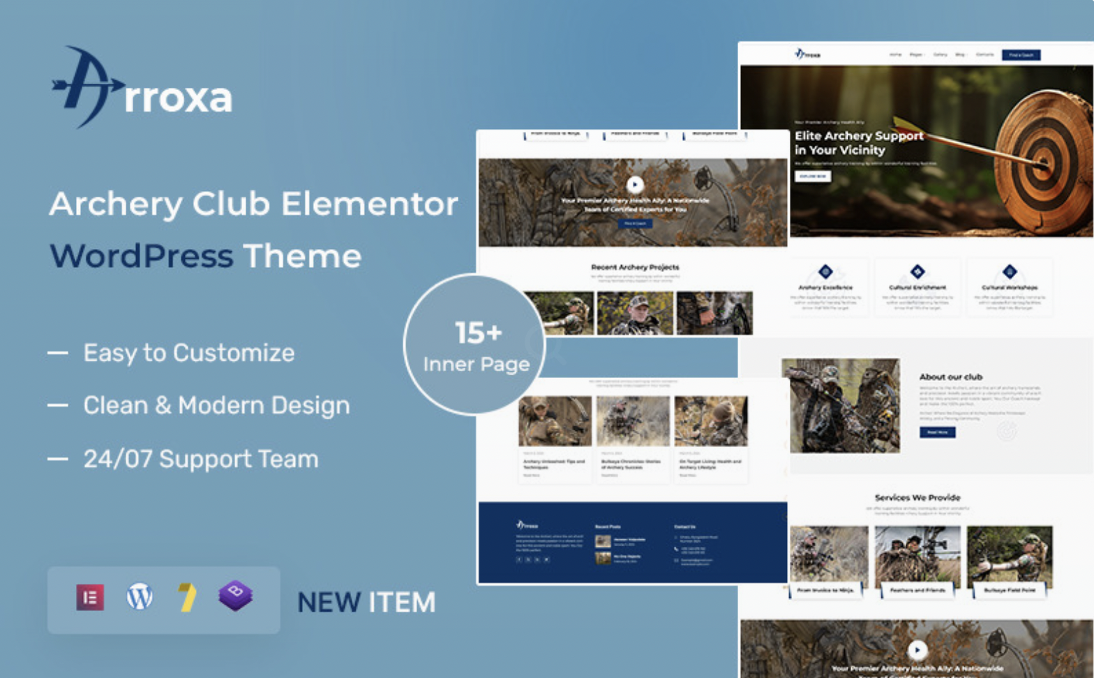 Arroxa – Archery Club Elementor WordPress Theme