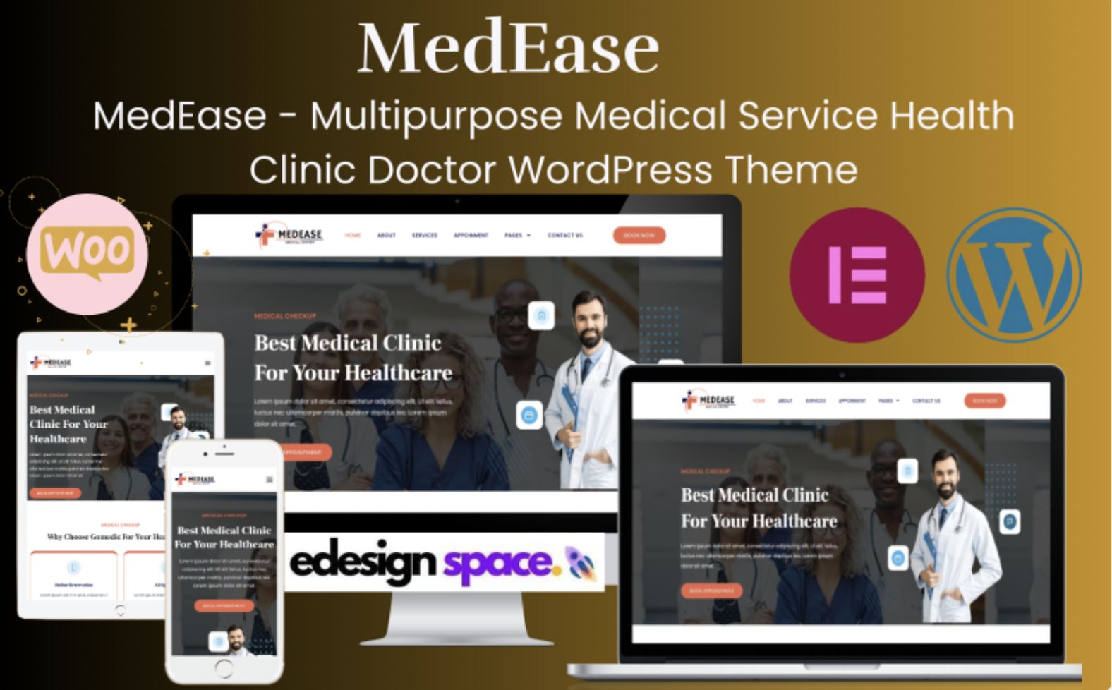 MedEase - Multipurpose Medical Service & Health Clinic Doctor WordPress Theme