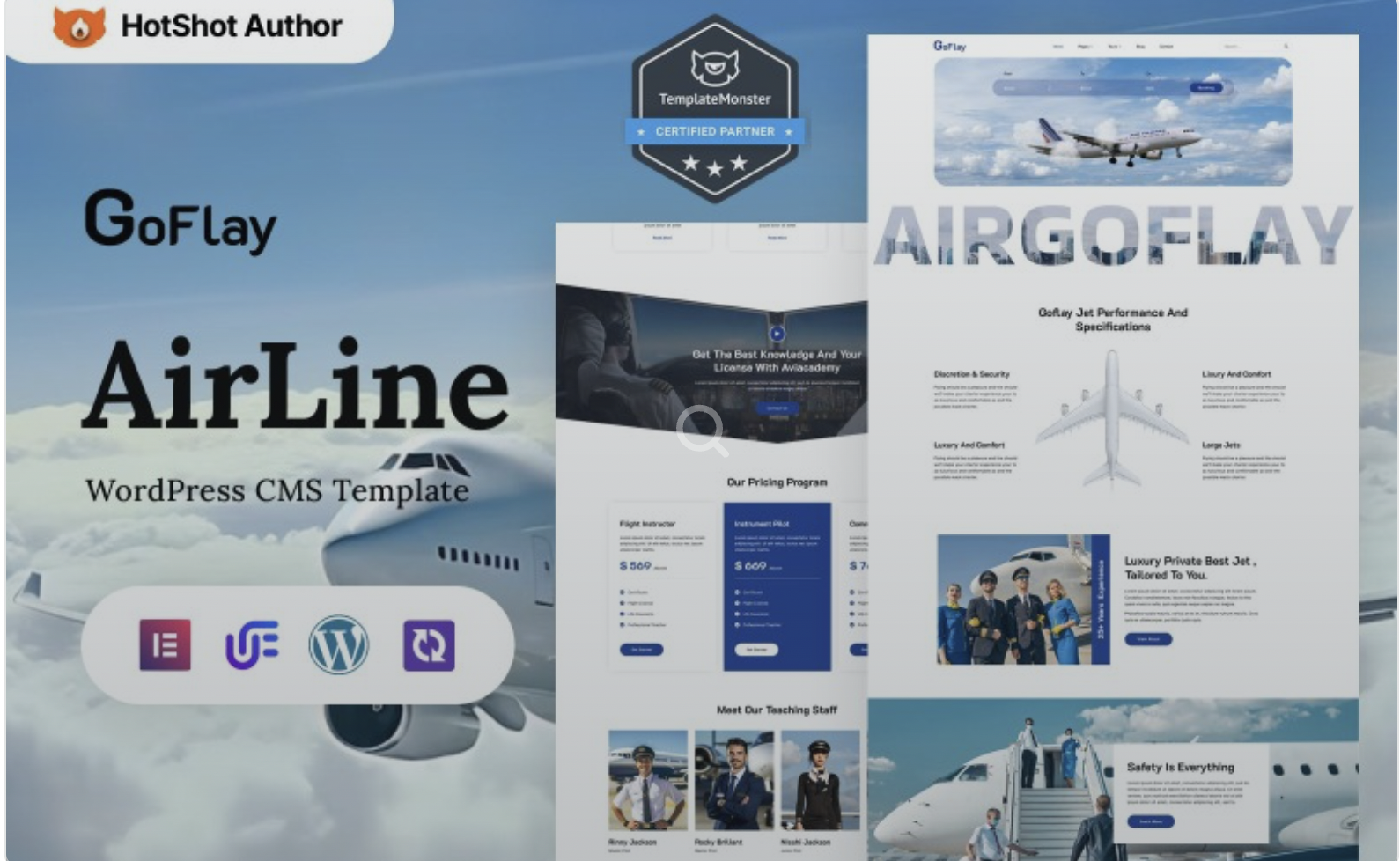 Goflay - Airline Tickets Multipurpose WordPress Elementor Theme WordPress Theme