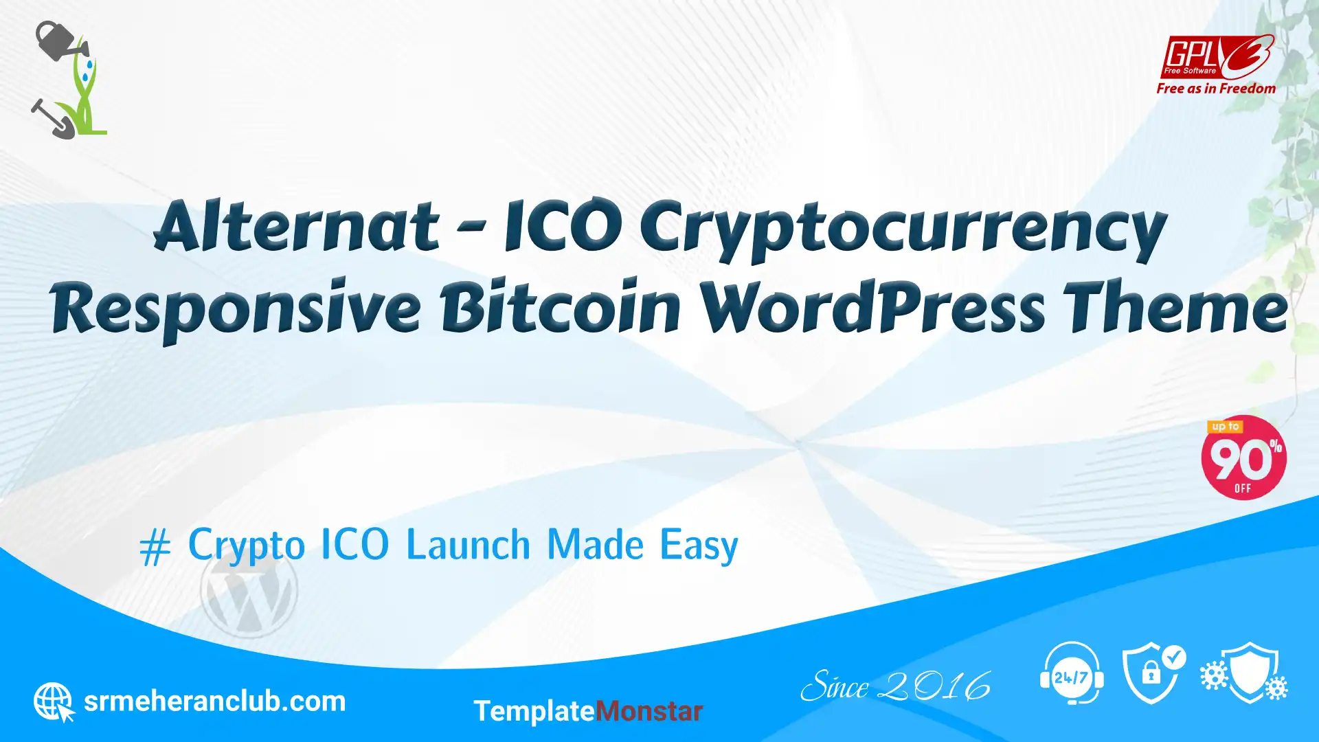 Alternat – ICO Cryptocurrency Responsive Bitcoin WordPress Theme — Theme by Templatemonster