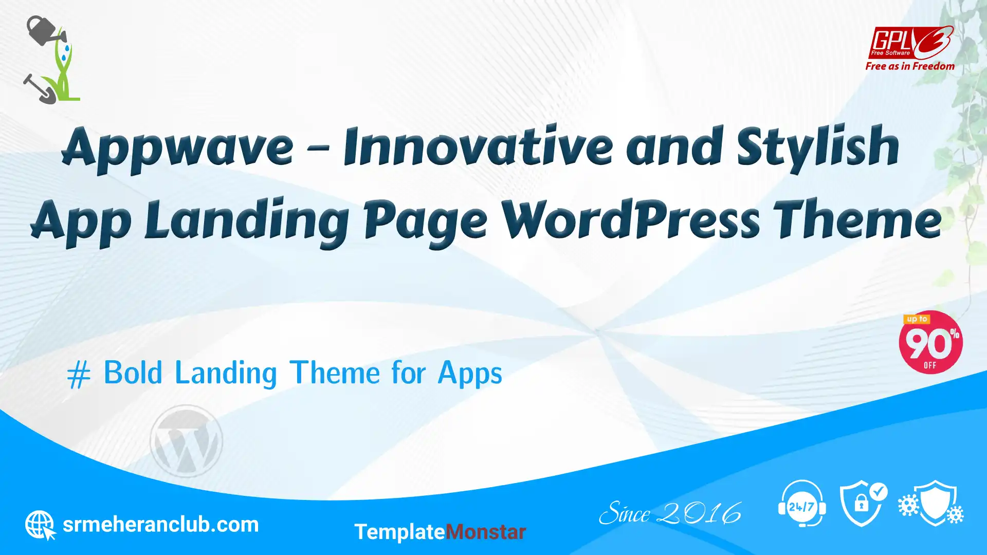Appwave – Innovative and Stylish App Landing Page WordPress Theme — Theme by Templatemonster