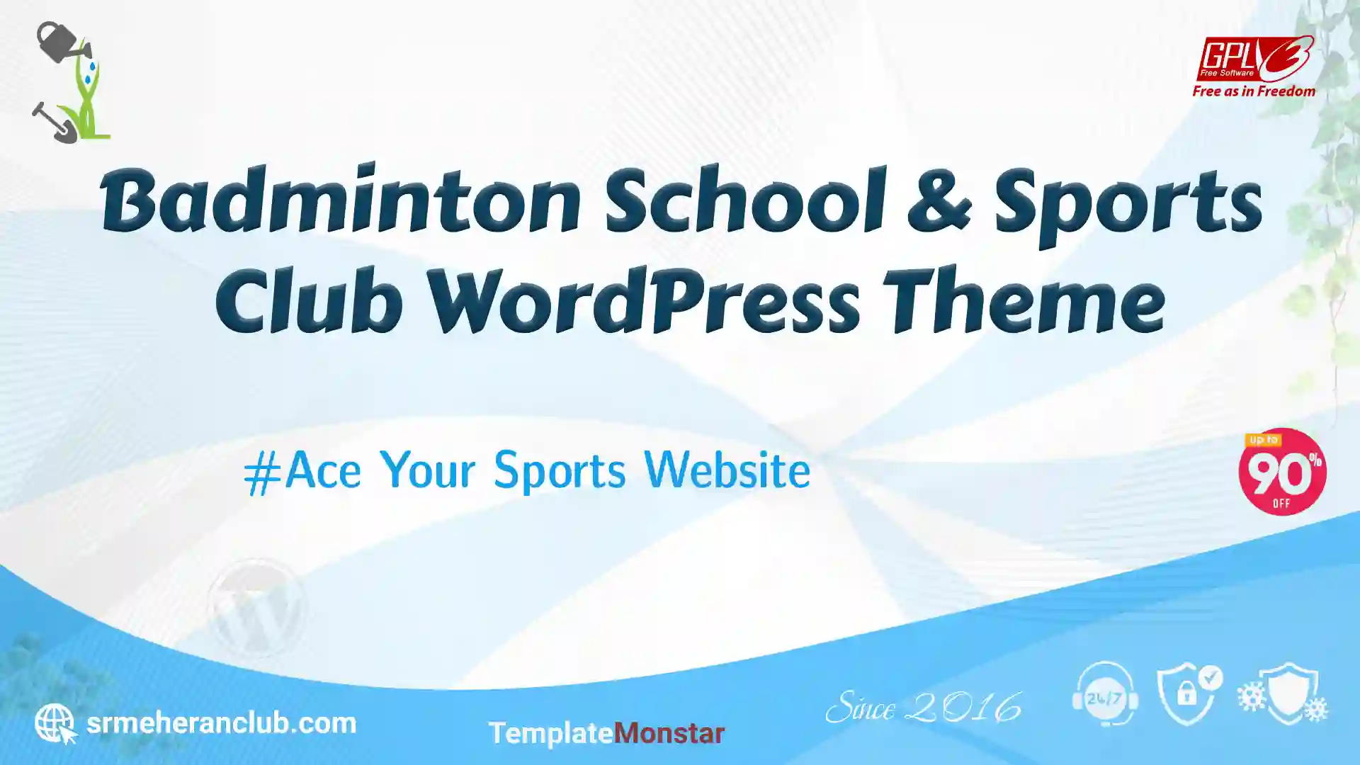 Badminton School & Sports Club WordPress Theme — Theme by Templatemonster