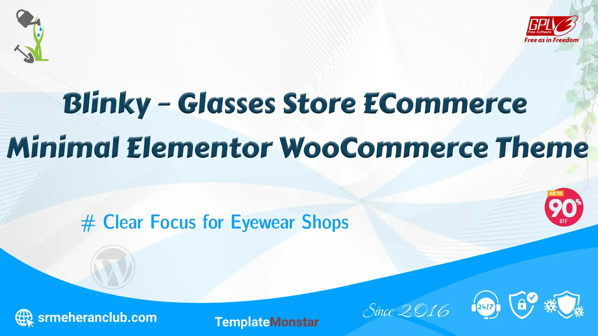 Blinky – Glasses Store ECommerce Minimal Elementor WooCommerce Theme — Theme by Templatemonster
