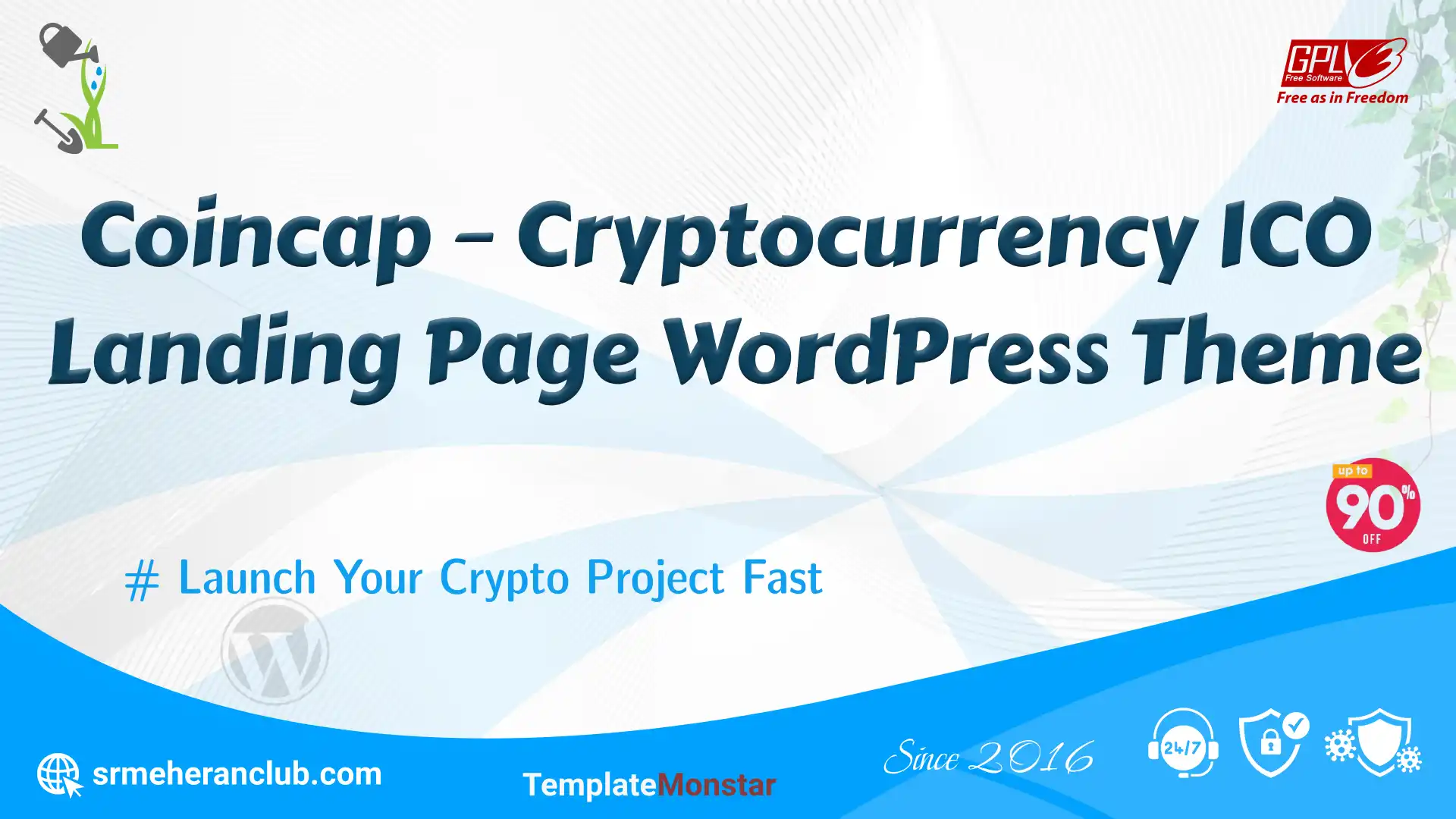 Coincap – Cryptocurrency ICO Landing Page WordPress Theme — Theme by Templatemonster