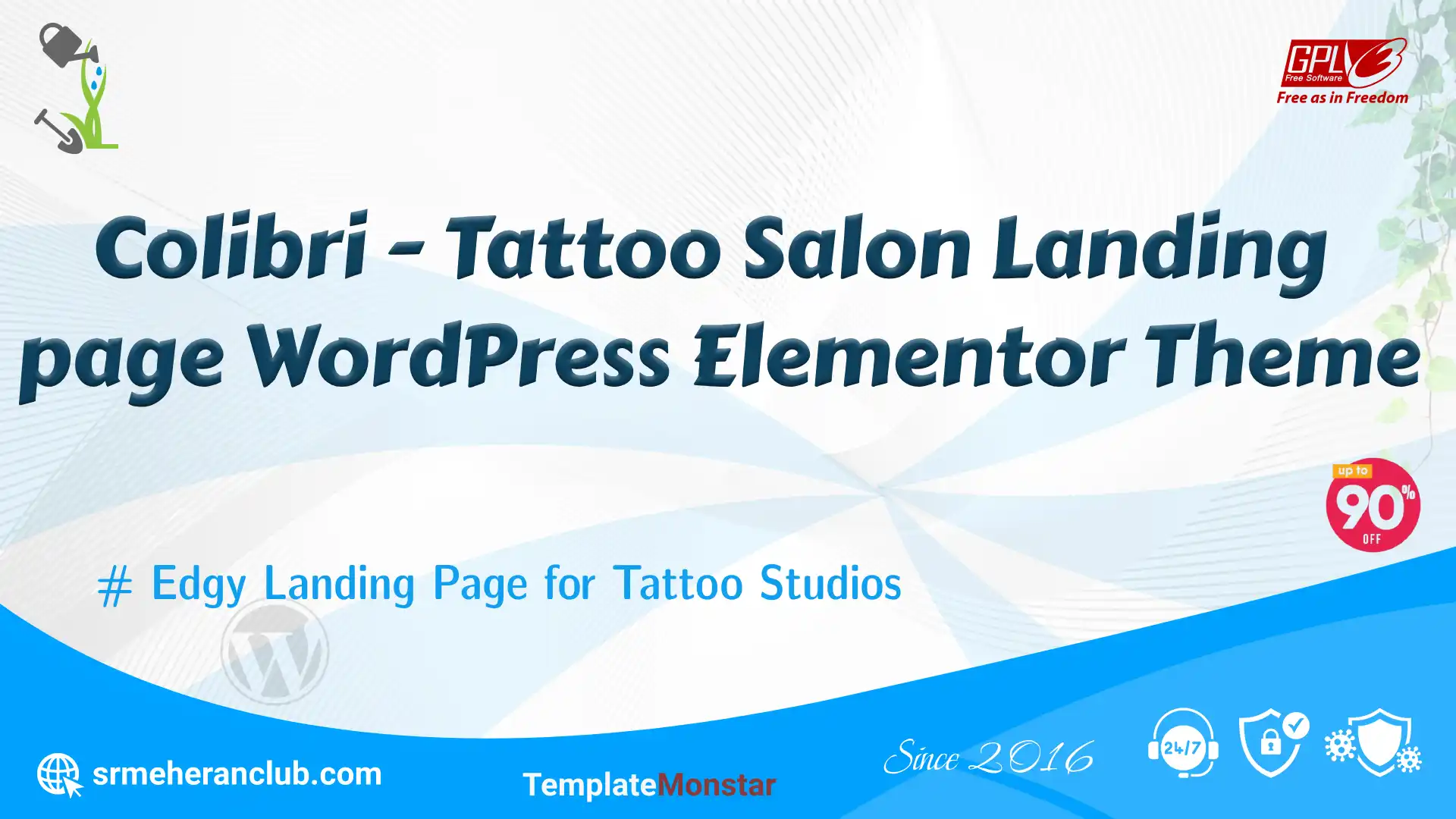 Colibri – Tattoo Salon Landing page WordPress Elementor Theme — Theme by Templatemonster