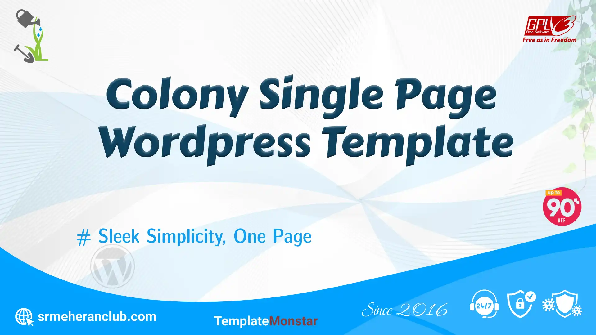 Colony Single Page WordPress Template — Theme by Templatemonster