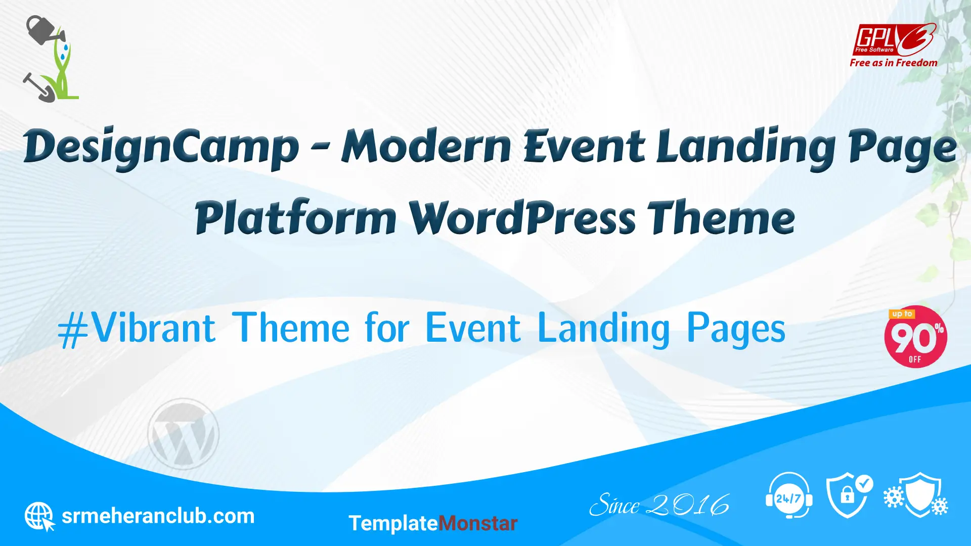 DesignCamp – Modern Event Landing Page Platform WordPress Theme — Theme by Templatemonster