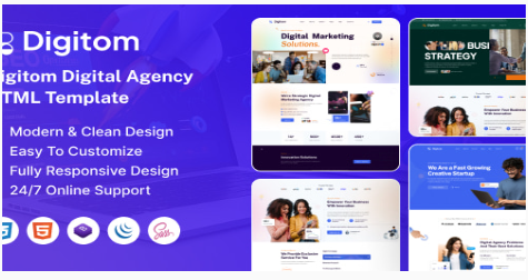 Digitom - Creative Digital Agency HTML Template 1.0