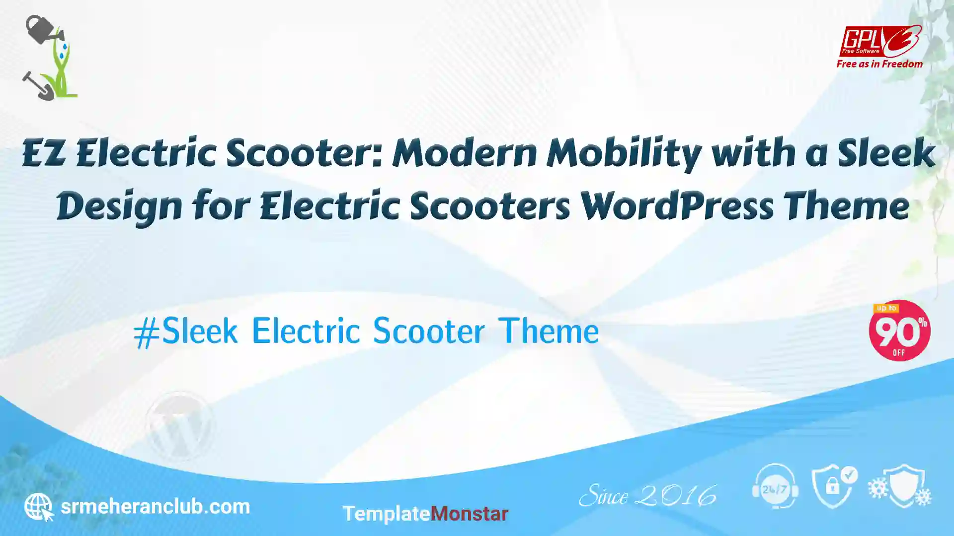 EZ Electric Scooter: Modern Mobility with a Sleek Design for Electric Scooters WordPress Theme — Theme by Templatemonster