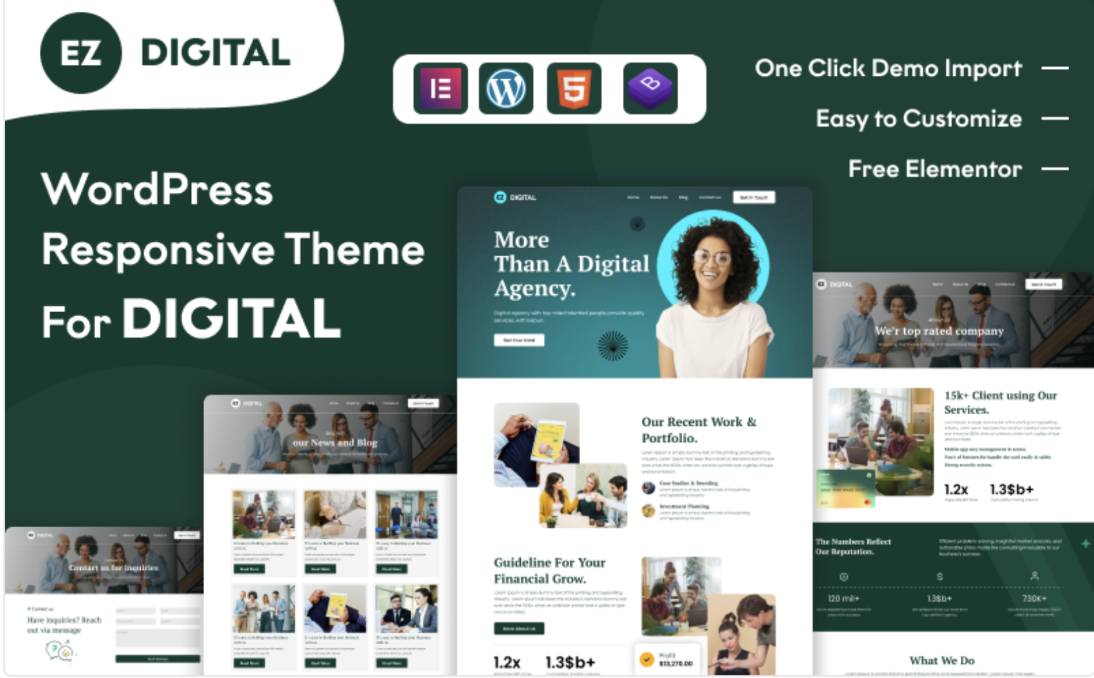 EZ-Digital: Power Up Your Online Success WordPress Theme