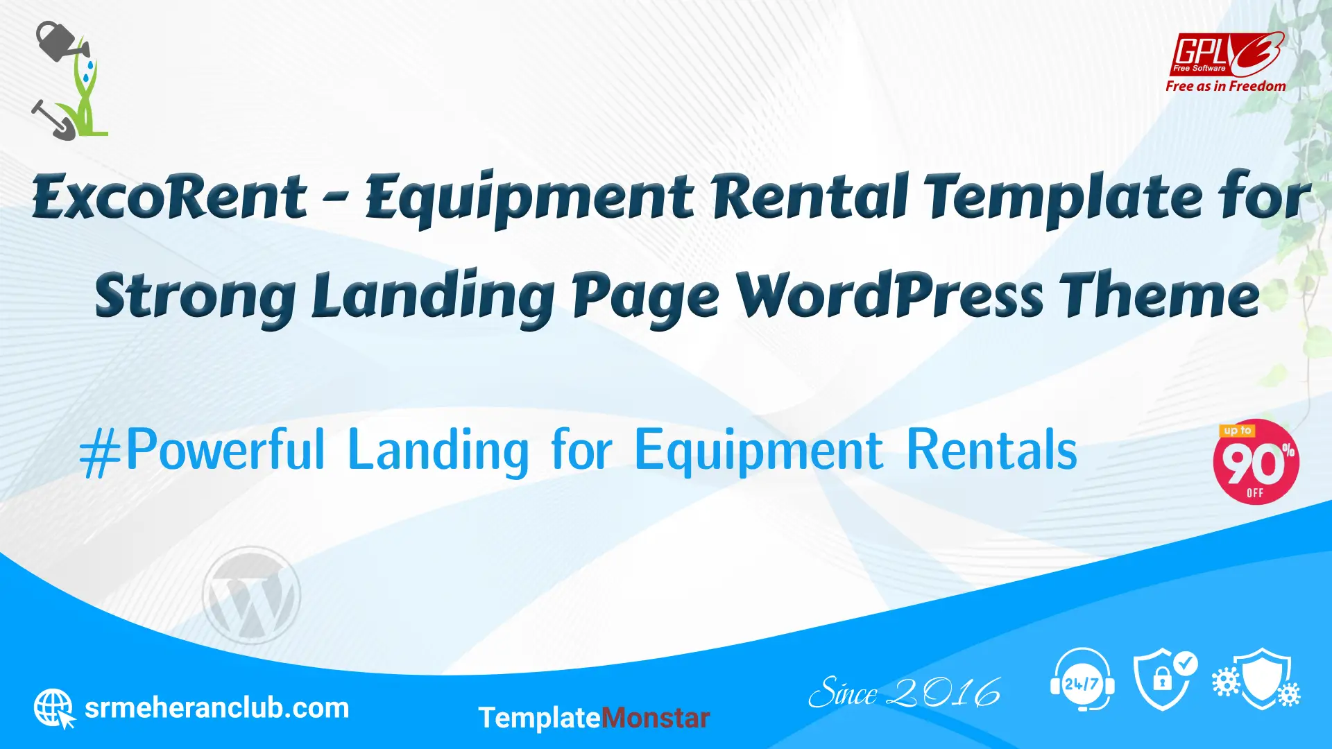 ExcoRent – Equipment Rental Template for Strong Landing Page WordPress Theme — Theme by Templatemonster