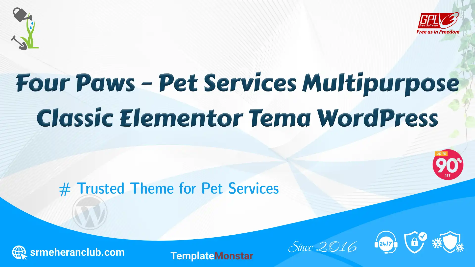 Four Paws – Pet Services Multipurpose Classic Elementor Tema WordPress №77545 — Theme by Templatemonster