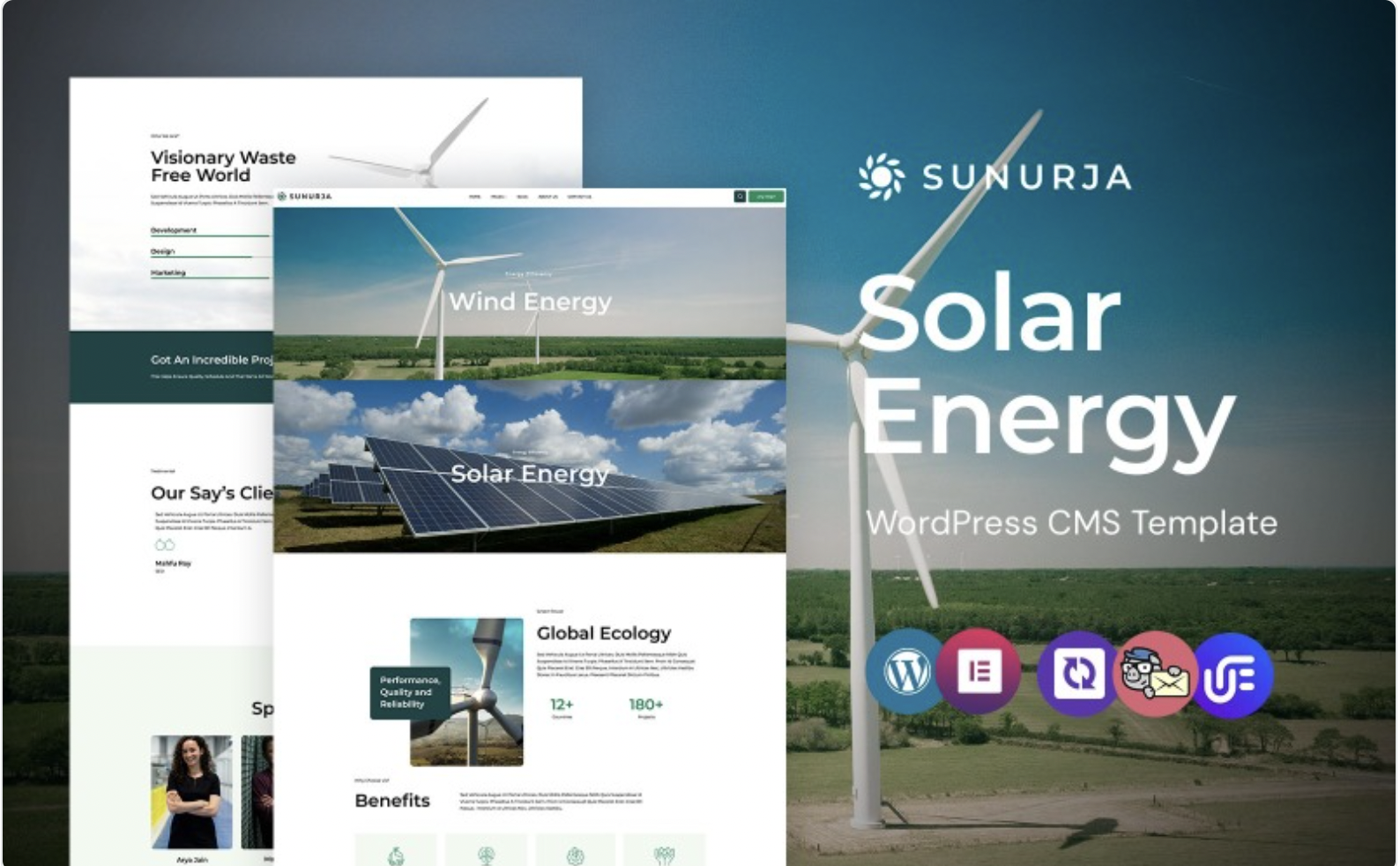 Sunurja - Solar Panels And Renewable Energy WordPress Elementor Theme WordPress Theme