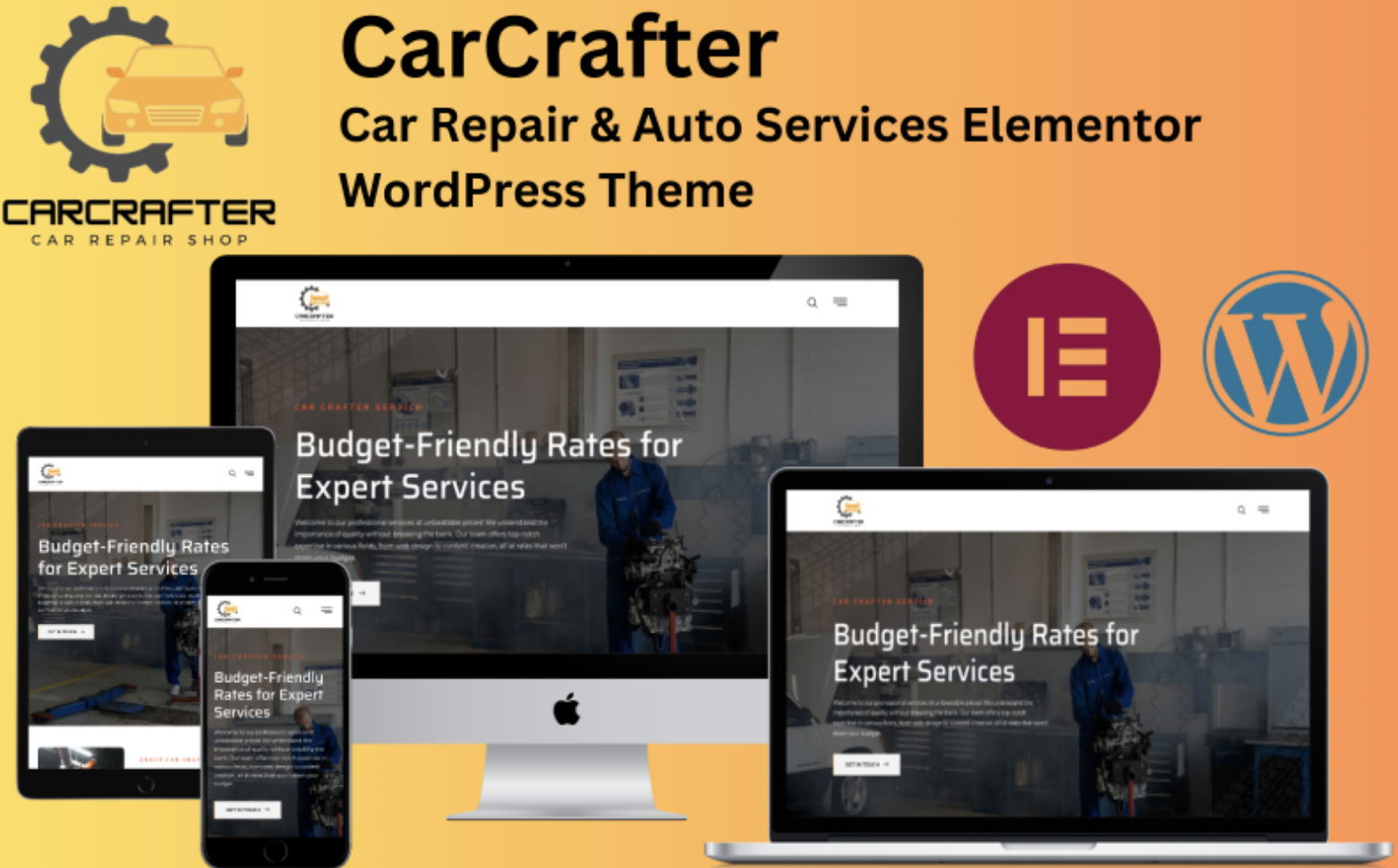 CarCrafter- Car Repair & Auto Services Elementor WordPress Theme