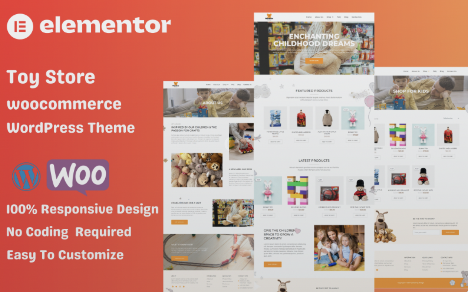 Toy Store for Kids Elementor Woocommerce WordPress Theme