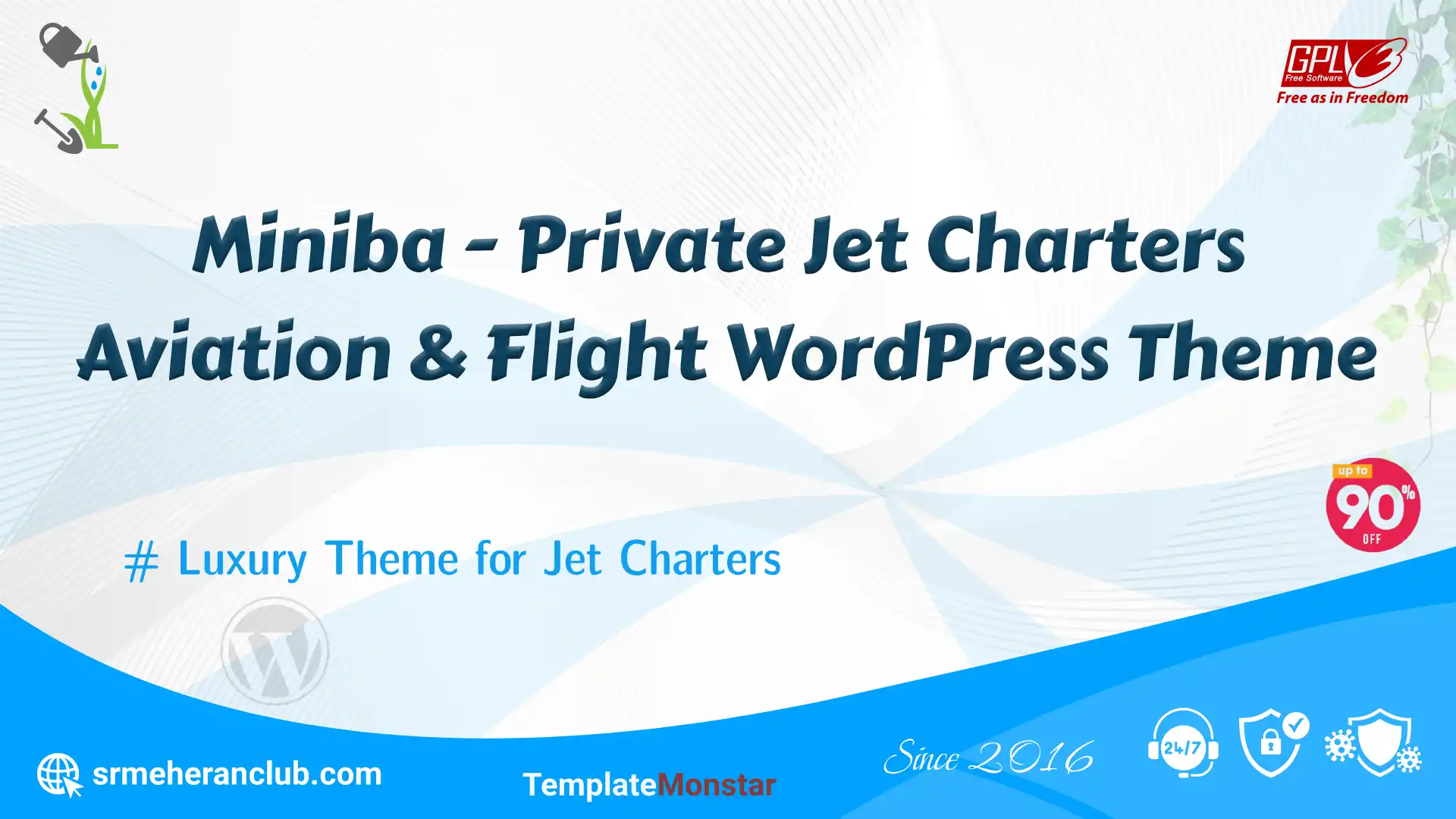 Miniba – Private Jet Charters Aviation & Flight WordPress Theme