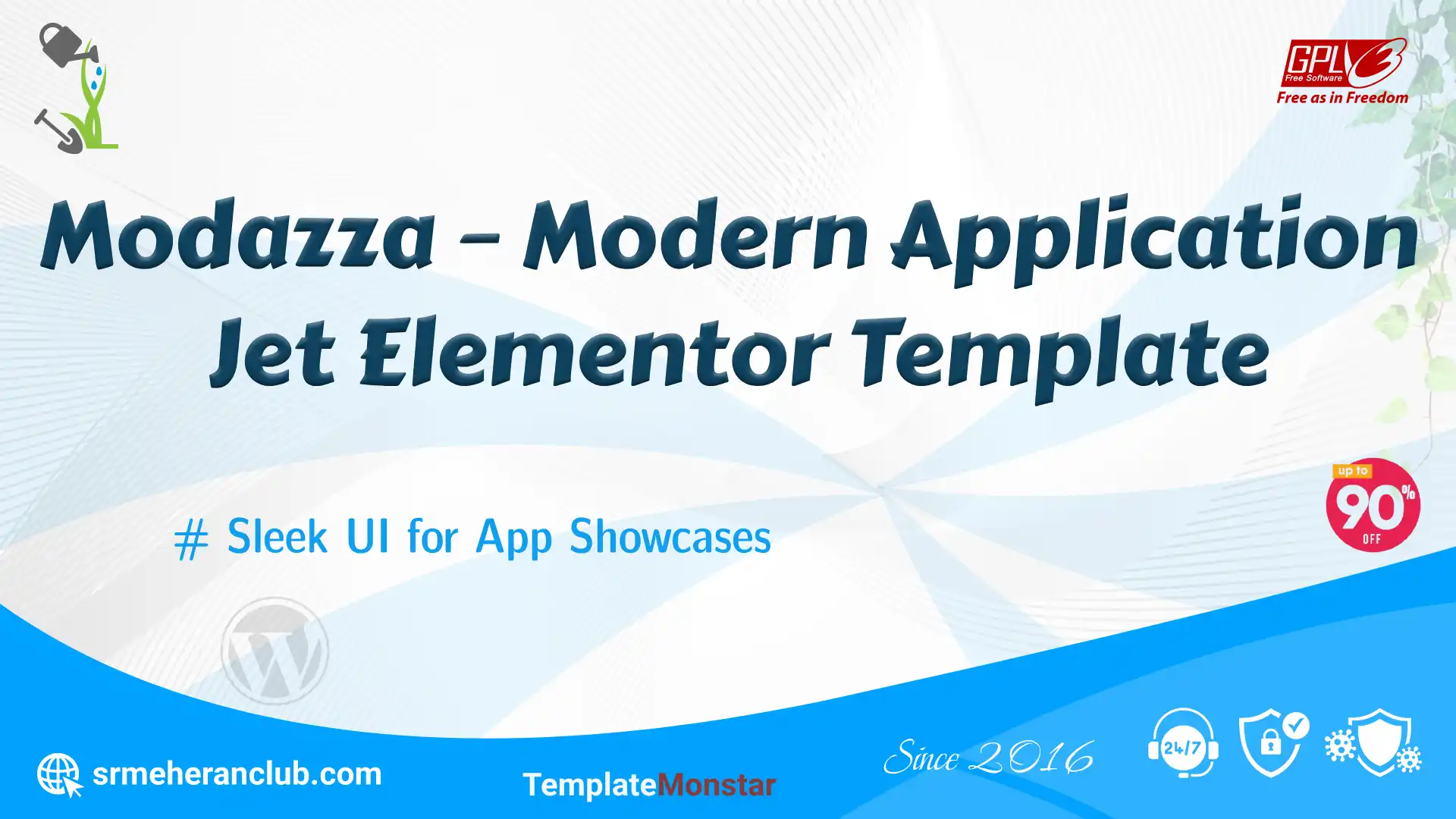 Modazza – Modern Application Jet Elementor Template — Theme by Templatemonster