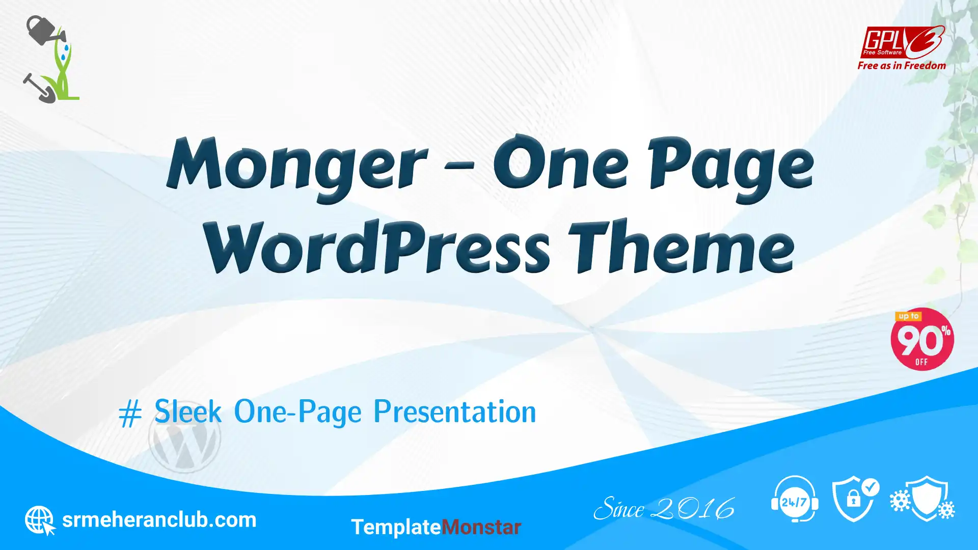 Monger – One Page WordPress Theme — Theme by Templatemonster