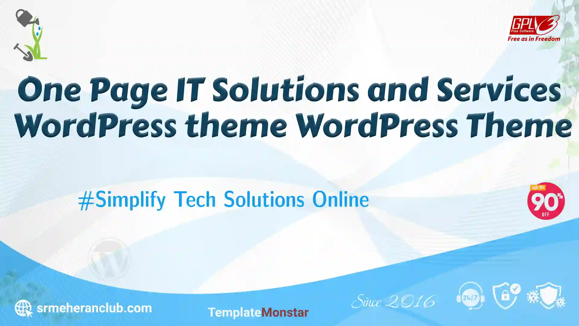 One Page IT Solutions and Services WordPress theme WordPress Theme — Theme by Templatemonster