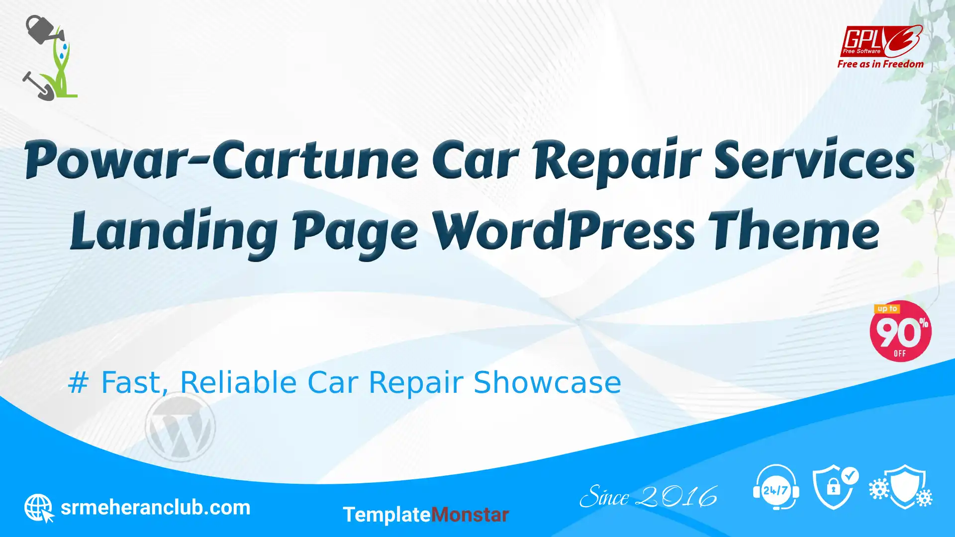 Powar-Cartune Car Repair Services Landing Page WordPress Theme — Theme by Templatemonster