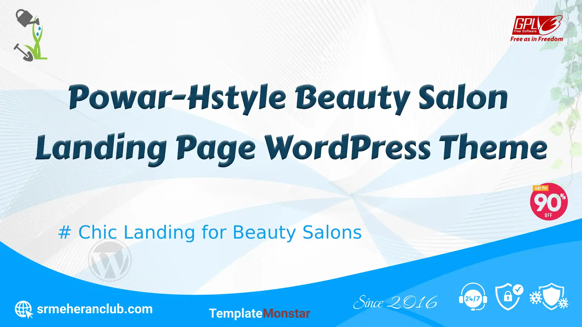 Powar-Hstyle Beauty Salon Landing Page WordPress Theme — Theme by Templatemonster